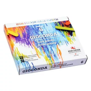   Pasztellkréta, kemény, KOH-I-NOOR "Gioconda 8111/6", 6 különböző szín
