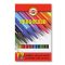 Színes ceruza készlet, henger alakú, famentes, KOH-I-NOOR "Progresso 8756/12", 12 különböző szín
