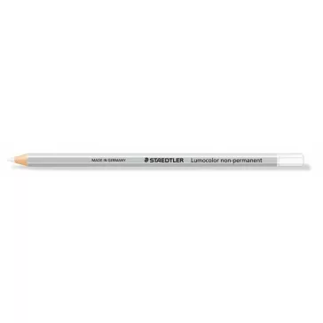   Jelölőceruza, hatszögletű, mindenre író, lemosható (omnichrom), STAEDTLER "Lumocolor 108", fehér