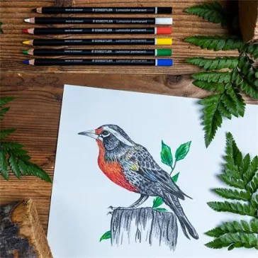   Jelölőceruza készlet, mindenre író, vízálló, STAEDTLER "Lumocolor® permanent glasochrom 108 20", 6 különböző szín