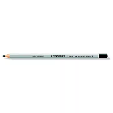   Jelölőceruza, hatszögletű, mindenre író, lemosható (omnichrom), STAEDTLER "Lumocolor 108", fekete