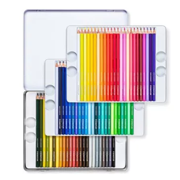   Színes ceruza készlet, hatszögletű, fémdobozos, STAEDTLER "146 C", 72 különböző szín