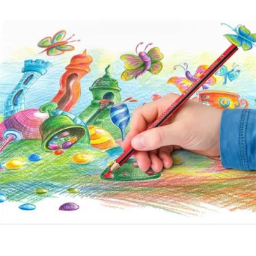   Színes ceruza készlet, háromszögletű, STAEDTLER "Noris Colour 187", 6 különböző szín