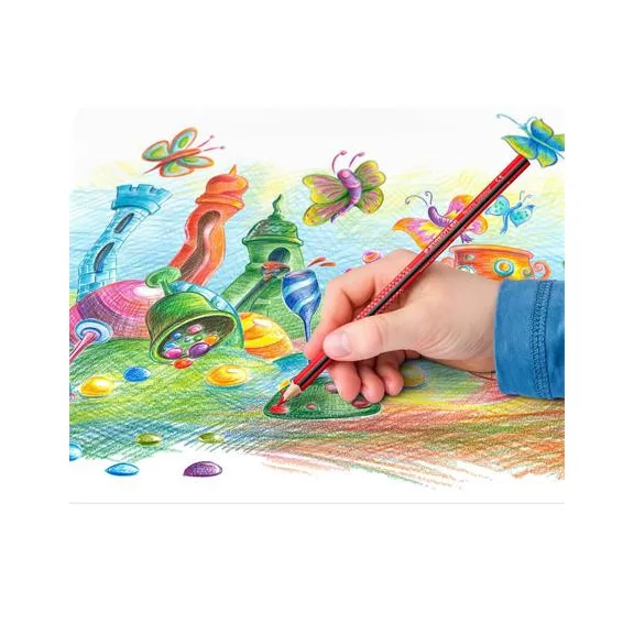 Színes ceruza készlet, háromszögletű, STAEDTLER "Noris Colour 187", 36 különböző szín