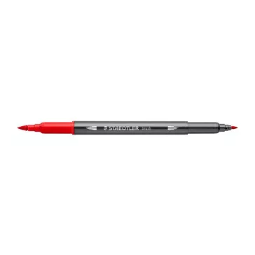   Ecsetirón készlet, 0,5-0,8/1,0-6,0 mm, kétvégű, STAEDTLER "3001", 18 szín