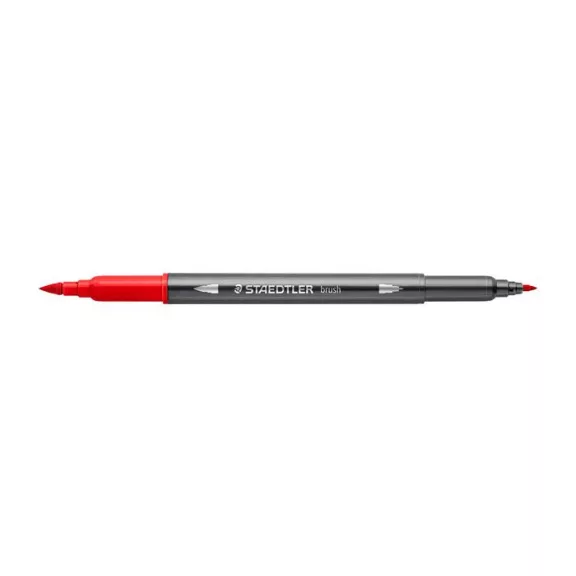 Ecsetirón készlet, 0,5-0,8/1,0-6,0 mm, kétvégű, STAEDTLER "3001", 18 szín