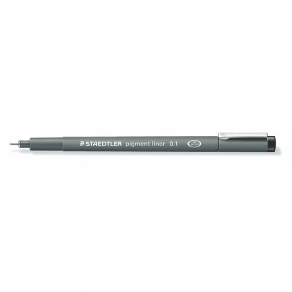 Tusfilc, 0,1 mm, STAEDTLER "Pigment Liner 308", fekete