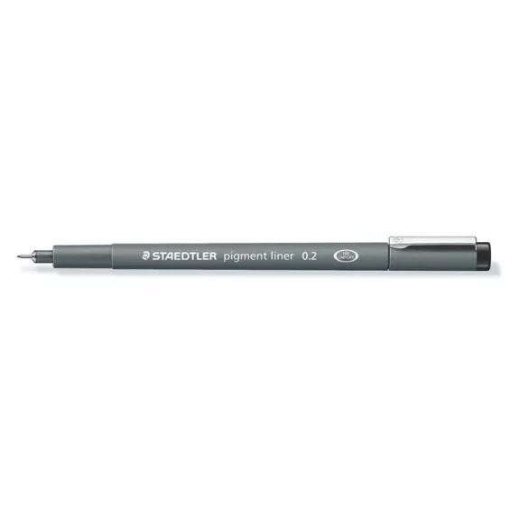 Tusfilc, 0,2 mm, STAEDTLER "Pigment Liner 308", fekete