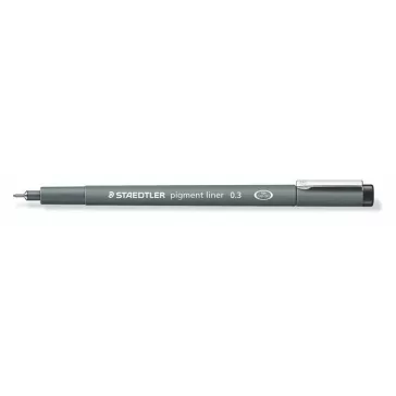   Tusfilc, 0,3 mm, STAEDTLER "Pigment Liner 308", fekete