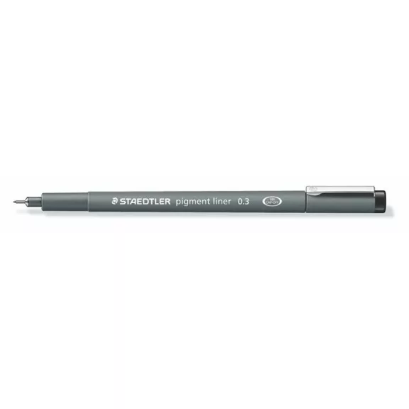 Tusfilc, 0,3 mm, STAEDTLER "Pigment Liner 308", fekete