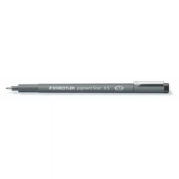 Tusfilc, 0,5 mm, STAEDTLER "Pigment Liner 308", fekete