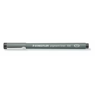   Tusfilc, 0,6 mm, STAEDTLER "Pigment Liner 308", fekete