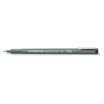   Tusfilc, 0,6 mm, STAEDTLER "Pigment Liner 308", fekete