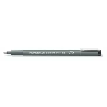   Tusfilc, 0,8 mm, STAEDTLER "Pigment Liner 308", fekete