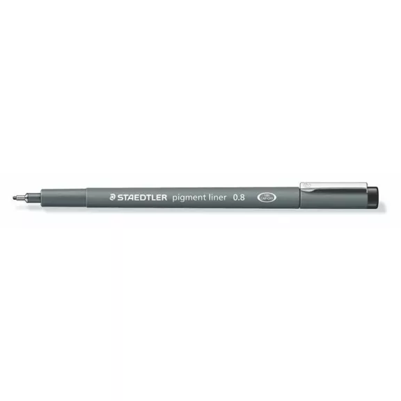 Tusfilc, 0,8 mm, STAEDTLER "Pigment Liner 308", fekete
