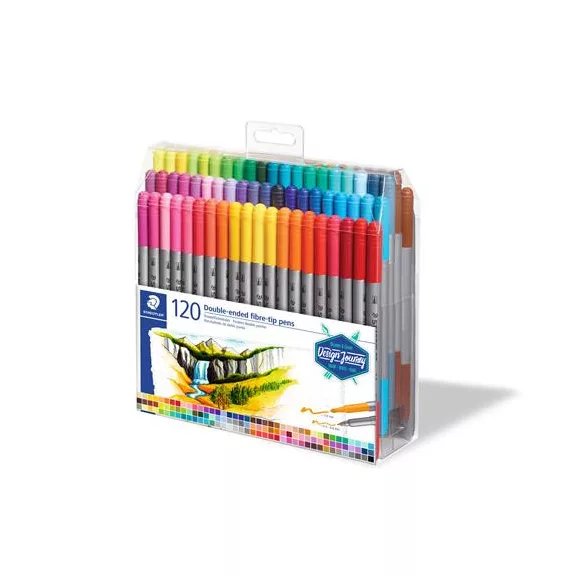 Filctoll készlet, 0,8/3,0 mm, kétvégű, STAEDTLER® "3200", 120 különböző szín Filctoll készlet, 0,8/3,0 mm, kétvégű, STAEDTLER® "3200", 120 különböző szín