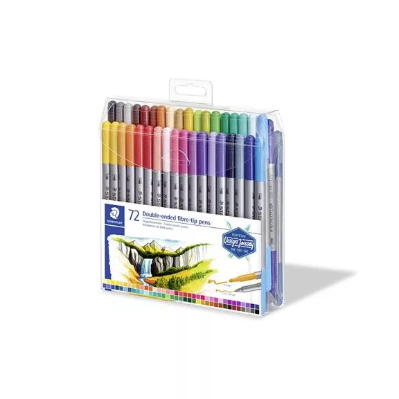 Filctoll készlet, 0,8/3,0 mm, kétvégű, STAEDTLER® "3200", 72 különböző szín Filctoll készlet, 0,8/3,0 mm, kétvégű, STAEDTLER® "3200", 72 különböző szín