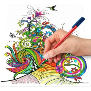   Rostirón készlet, 1 mm, STAEDTLER "Triplus 323", 10 különböző szín