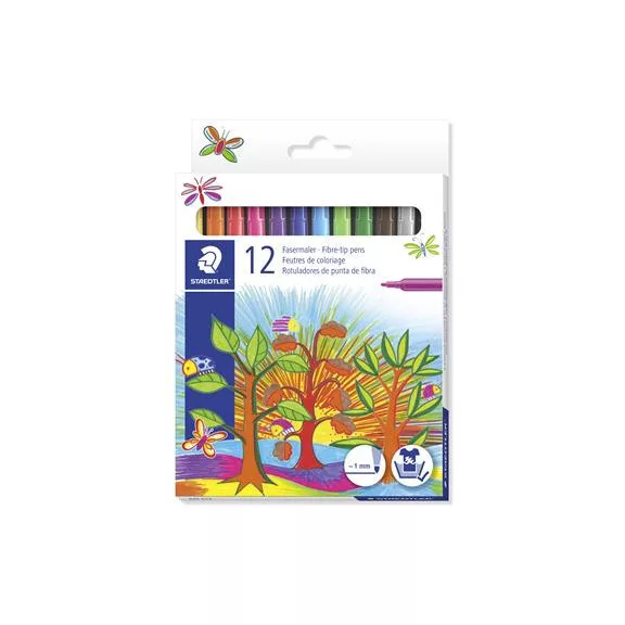 Filctoll készlet, 1 mm, STAEDTLER "325", 12 különböző szín Filctoll készlet, 1 mm, STAEDTLER "325", 12 különböző szín