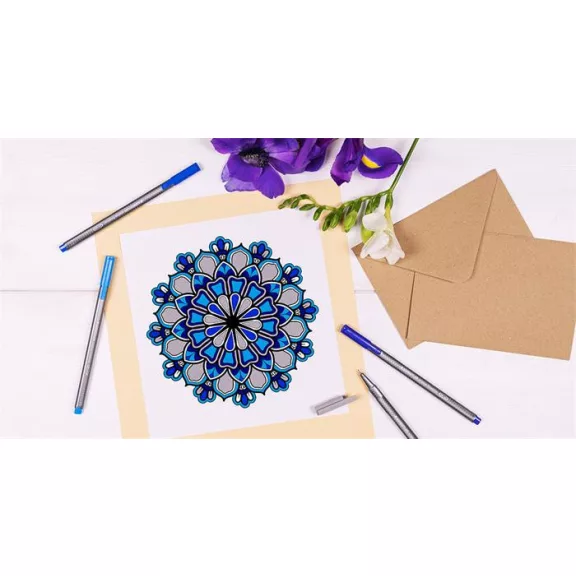 Tűfilc, 0,3 mm, STAEDTLER "Triplus 334", kék Tűfilc, 0,3 mm, STAEDTLER "Triplus 334", kék
