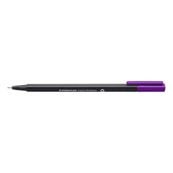 Tűfilc, 0,3 mm, STAEDTLER "Triplus 334", sötétlila Tűfilc, 0,3 mm, STAEDTLER "Triplus 334", sötétlila