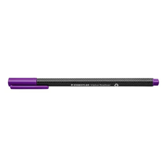 Tűfilc, 0,3 mm, STAEDTLER "Triplus 334", sötétlila Tűfilc, 0,3 mm, STAEDTLER "Triplus 334", sötétlila