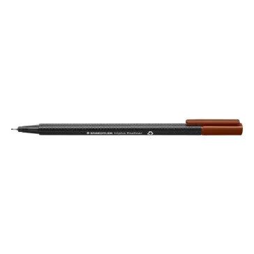   Tűfilc, 0,3 mm, STAEDTLER "Triplus 334", középbarna