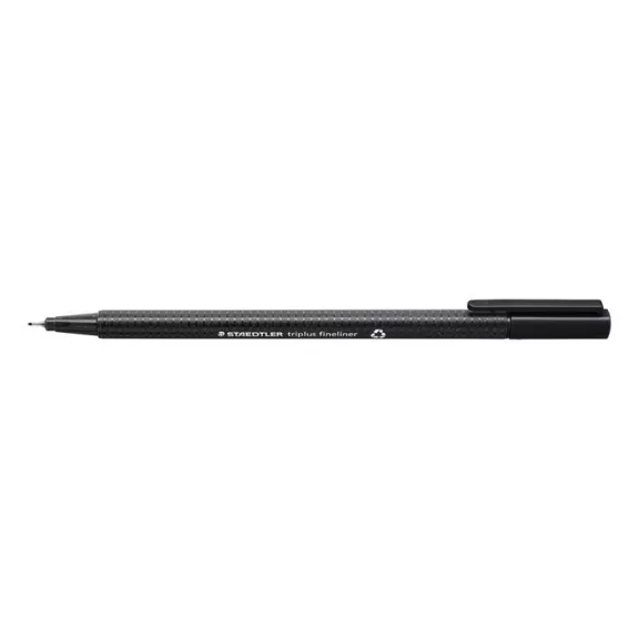 Tűfilc, 0,3 mm, STAEDTLER "Triplus 334", fekete Tűfilc, 0,3 mm, STAEDTLER "Triplus 334", fekete