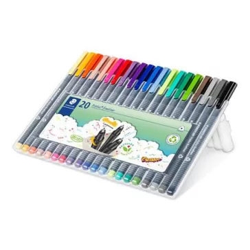   Tűfilc készlet, 0,3 mm, STAEDTLER "Triplus 334", 20 különböző szín