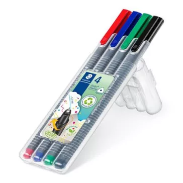   Tűfilc készlet, 0,3 mm, STAEDTLER "Triplus 334", 4 különböző szín