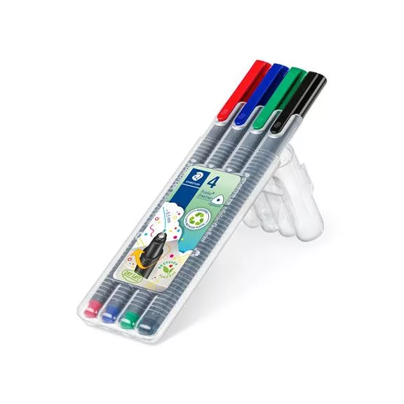 Tűfilc készlet, 0,3 mm, STAEDTLER "Triplus 334", 4 különböző szín Tűfilc készlet, 0,3 mm, STAEDTLER "Triplus 334", 4 különböző szín