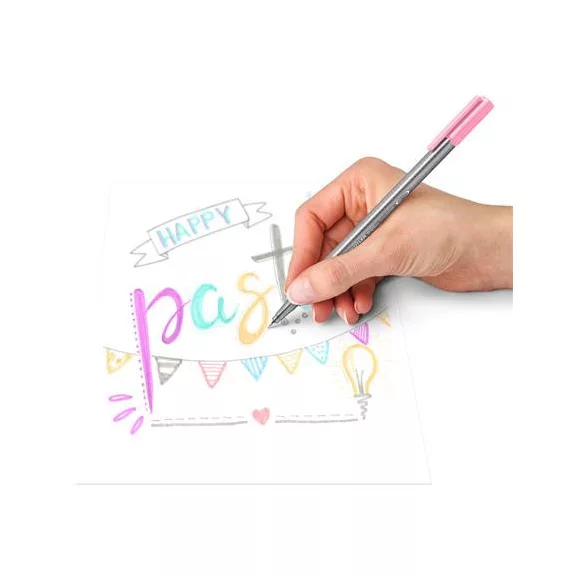 Tűfilc készlet, 0,3 mm, STAEDTLER "Triplus Pastel 334", 6 pasztell szín