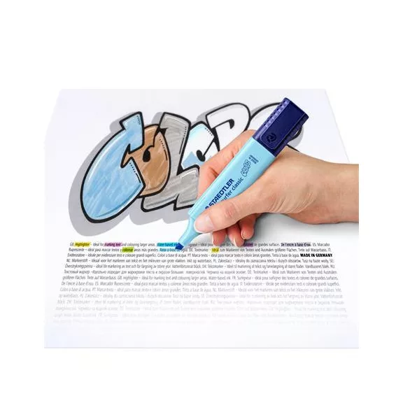 Szövegkiemelő, 1-5 mm, STAEDTLER "Textsurfer Classic Pastel 364 C", égkék