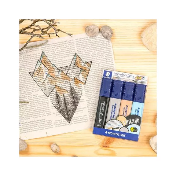 Szövegkiemelő készlet, 1-5 mm, STAEDTLER "Textsurfer Classic Pastel 364 C", 4 különböző szín