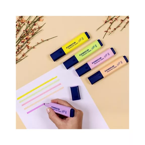 Szövegkiemelő készlet, 1-5 mm, STAEDTLER "Textsurfer Classic Pastel 364 C", 6 különböző szín