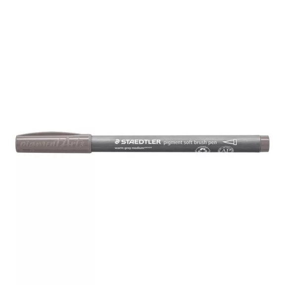 Ecsetirón készlet, STAEDTLER "Pigment 372", 6 különböző fekete és szürke árnyalat Ecsetirón készlet, STAEDTLER "Pigment 372", 6 különböző fekete és szürke árnyalat