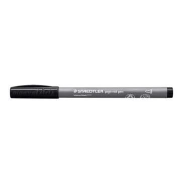   Filctoll, 1 mm, kúpos, 2 db, STAEDTLER® "Pigment pen 376", intenzív fekete