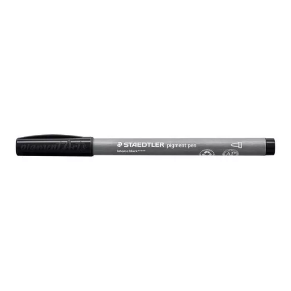 Filctoll, 1 mm, kúpos, 2 db, STAEDTLER® "Pigment pen 376", intenzív fekete
