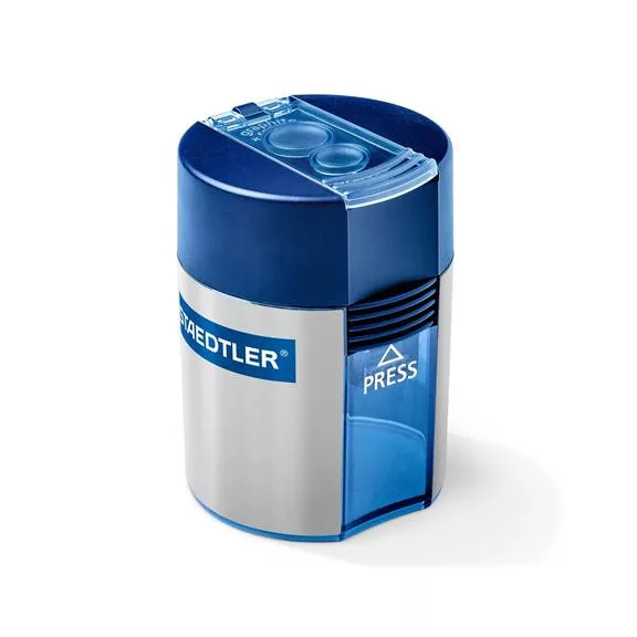 Hegyező, kétlyukú, tartályos, STAEDTLER "512", kék Hegyező, kétlyukú, tartályos, STAEDTLER "512", kék