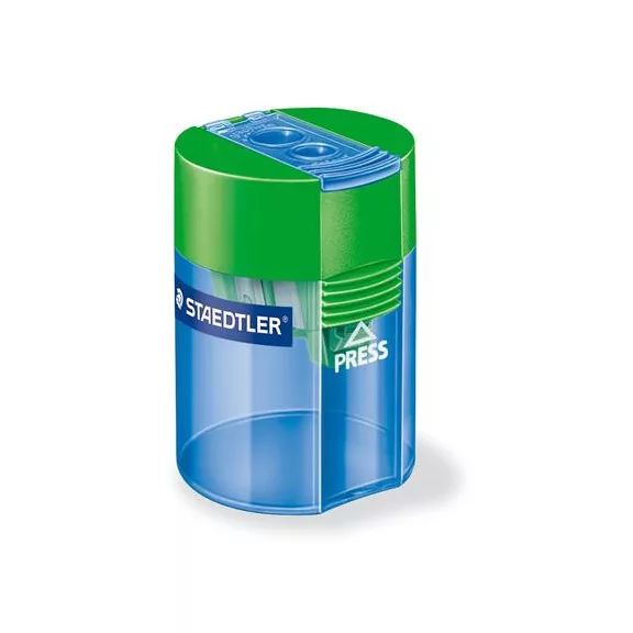 Hegyező, kétlyukú, tartályos, STAEDTLER "512", vegyes színek Hegyező, kétlyukú, tartályos, STAEDTLER "512", vegyes színek