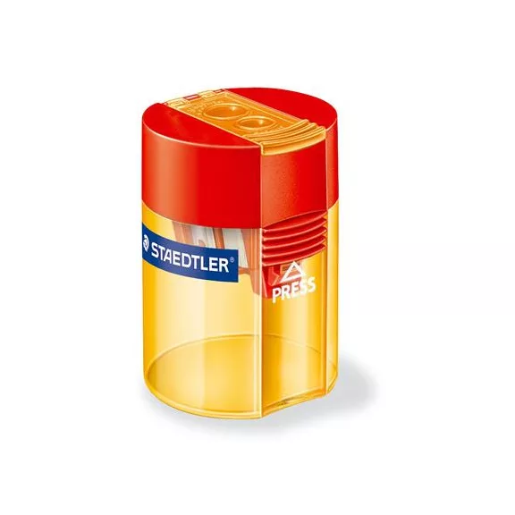 Hegyező, kétlyukú, tartályos, STAEDTLER "512", vegyes színek Hegyező, kétlyukú, tartályos, STAEDTLER "512", vegyes színek