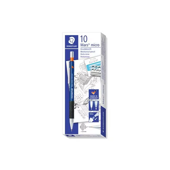 Nyomósirón, 0,9 mm, STAEDTLER "Mars micro 775", kék