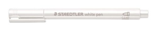 Dekormarker, 1-2 mm, kúpos, STAEDTLER "8323", fehér
