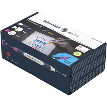   Kétvégű marker készlet, 27 darabos, SCHNEIDER "Paint-It 040 Twin marker Set 2", 10 különböző szín