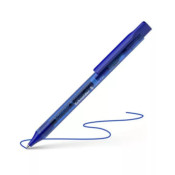 Zseléstoll, 0,4 mm, nyomógombos, SCHNEIDER "Fave Gel", kék