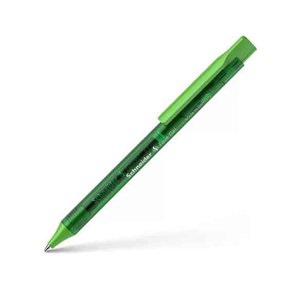 Zseléstoll, 0,4 mm, nyomógombos, SCHNEIDER "Fave Gel", zöld
