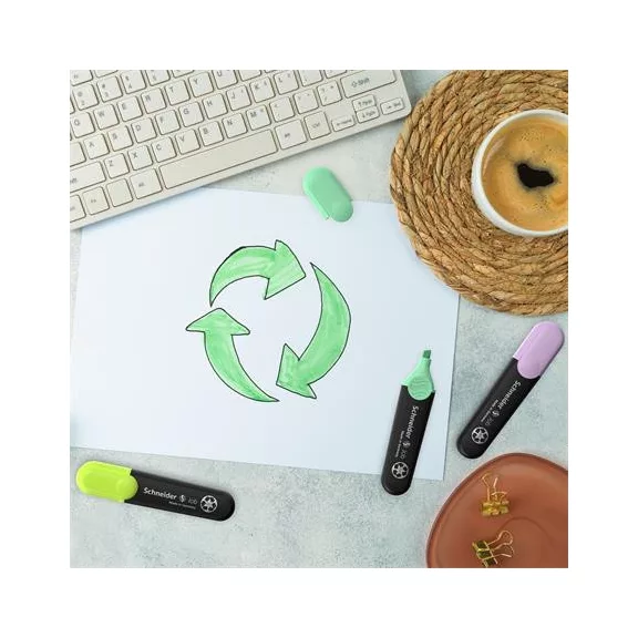 Szövegkiemelő készlet, 1-5 mm, SCHNEIDER "Job Pastel", 4 különböző pasztell szín