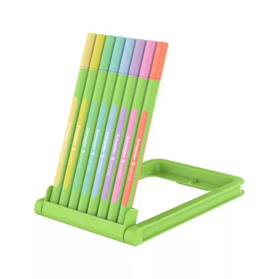 Tűfilc készlet, 0,4 mm, SCHNEIDER "Line-Up Pastel", 8 különböző pasztell szín