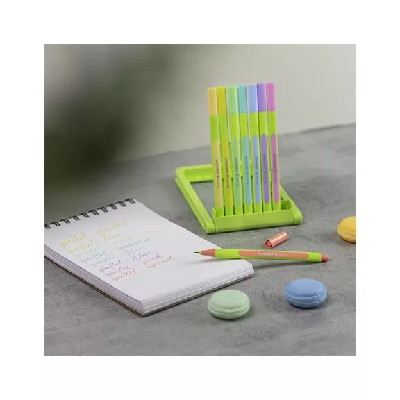 Tűfilc készlet, 0,4 mm, SCHNEIDER "Line-Up Pastel", 8 különböző pasztell szín