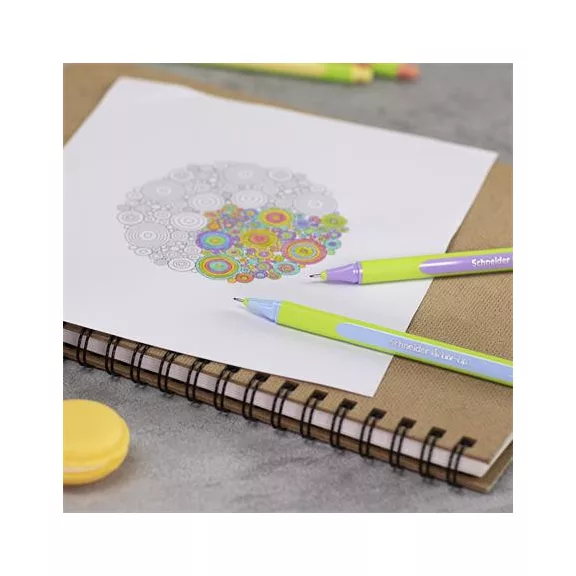 Tűfilc készlet, 0,4 mm, SCHNEIDER "Line-Up Pastel", 8 különböző pasztell szín